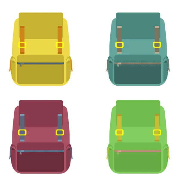 Mochila de estilo plano . — Vector de stock