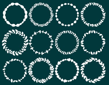 Metniniz için bir yer ile çizilmiş çelenk el.