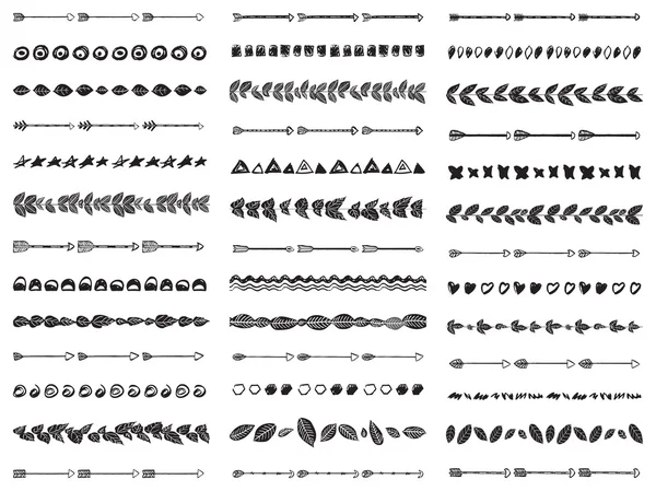 Büyük 39 soyut sorunsuz fırçalar Aztek boho Stil kümesi.