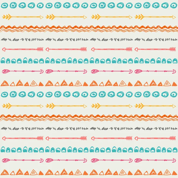 Kabile elle çizilmiş arka plan, etik doodle desen.