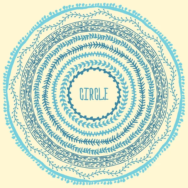 Boho stil çerçevesi metin için bir yer ile el çekilmiş.