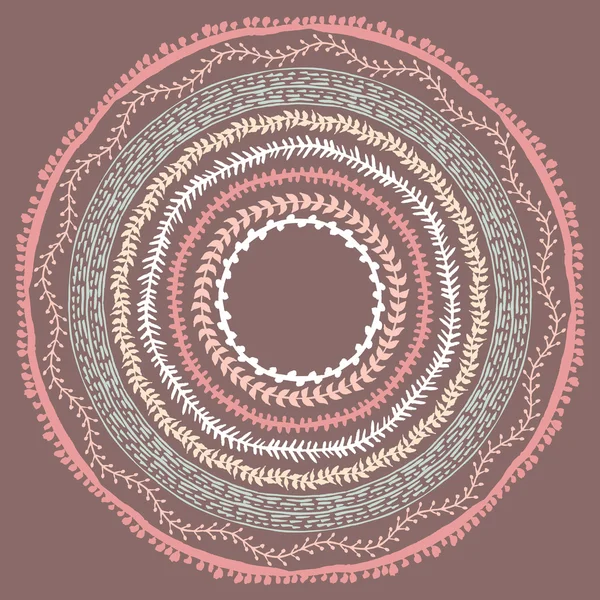 Boho stil çerçevesi metin için bir yer ile el çekilmiş.