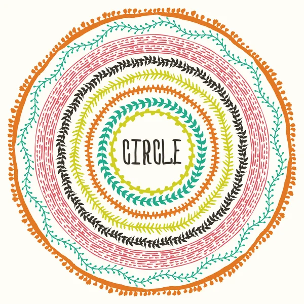 Boho stil çerçevesi metin için bir yer ile el çekilmiş.