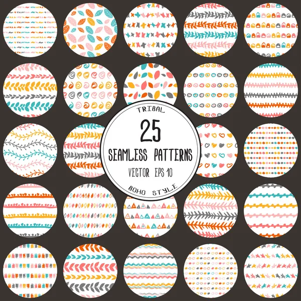 25 çizilmiş Dikişsiz desen büyük set.