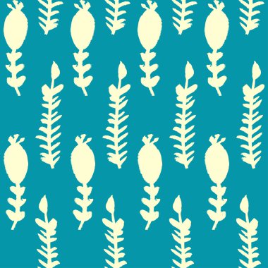 Çiçek ve dalları ile basit sevimli çiçek arka plan.