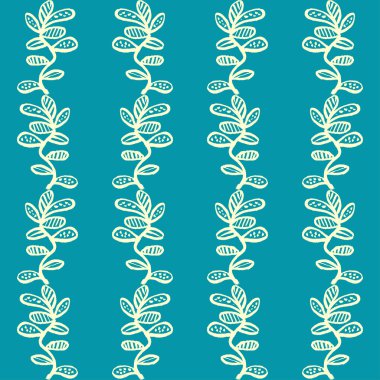 Çiçek ve dalları ile basit sevimli çiçek arka plan.