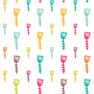 Çiçek ve dalları ile basit sevimli çiçek arka plan.