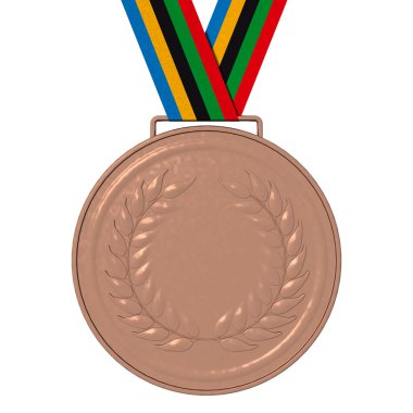 Bronz Olimpiyat madalya - 3d çizim