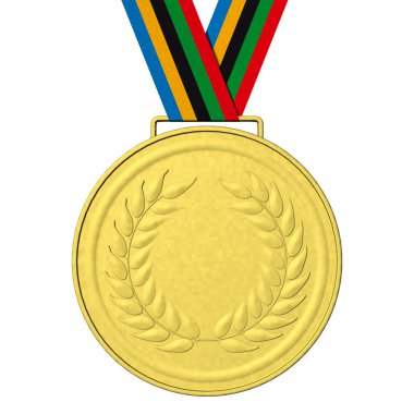Olimpiyat altın madalya - 3d çizim