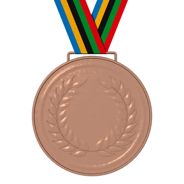 Olympische Bronzemedaillen- 3D-Illustration — Stockfoto