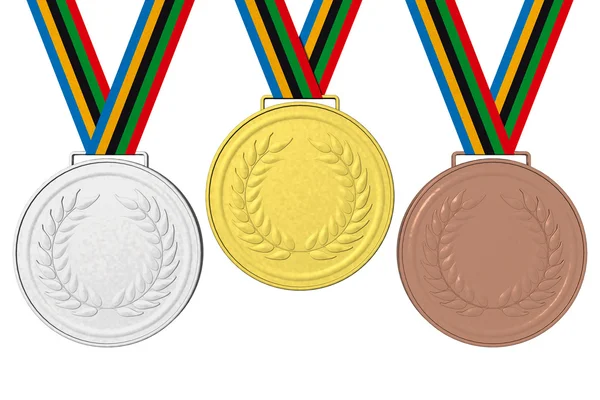 Medallas Podio 001 - Ilustración 3D —  Fotos de Stock