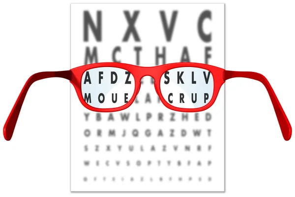 Szemüvegek vizsga views — Stock Fotó