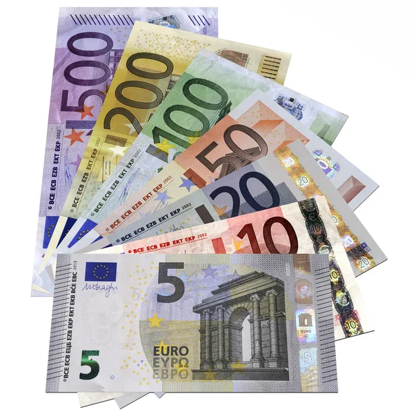 Euro Moedas Notas de banco 001 — Fotografia de Stock