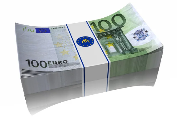 100-Euro-Scheine stapeln — Stockfoto