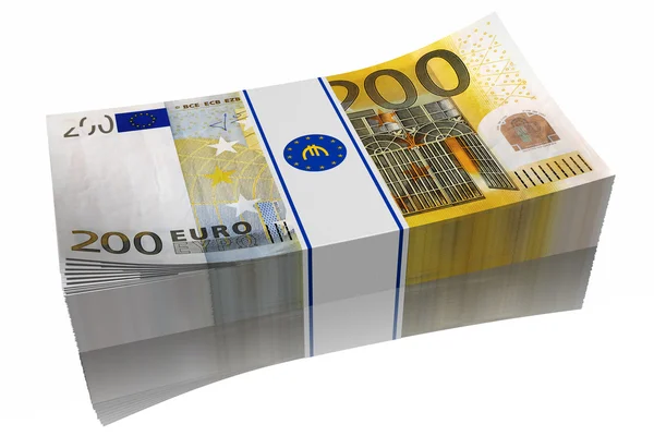 Банкноты в 200 евро — стоковое фото