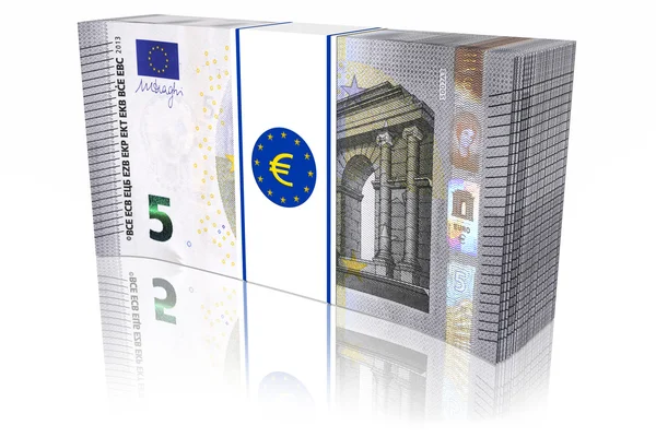 Банкноти євро купи 5 — стокове фото