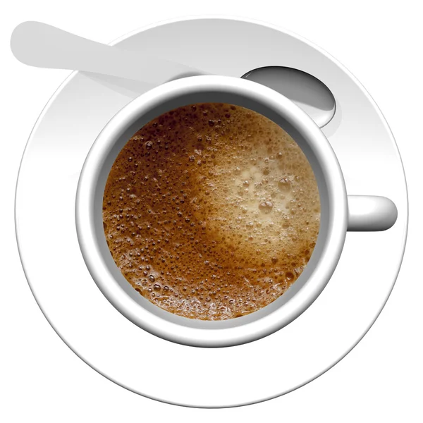 Cup of coffee white background — Stock Photo, Image