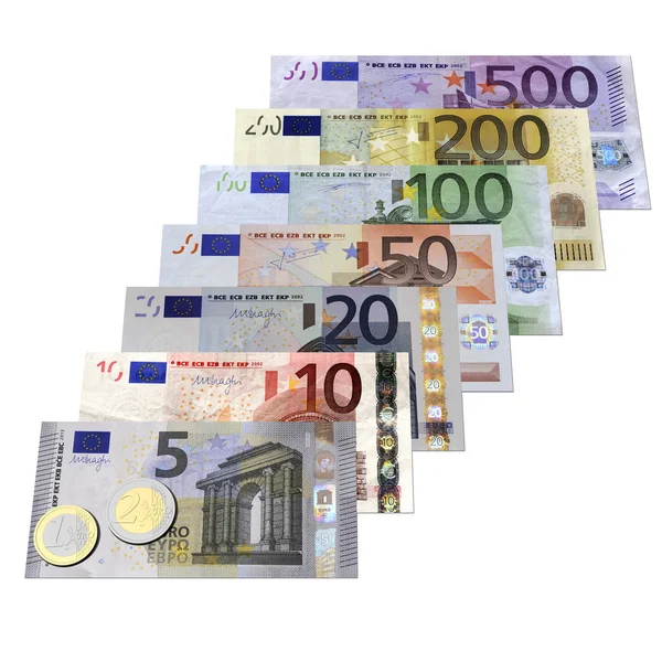 Euromünzen Banknoten 004 — Stockfoto