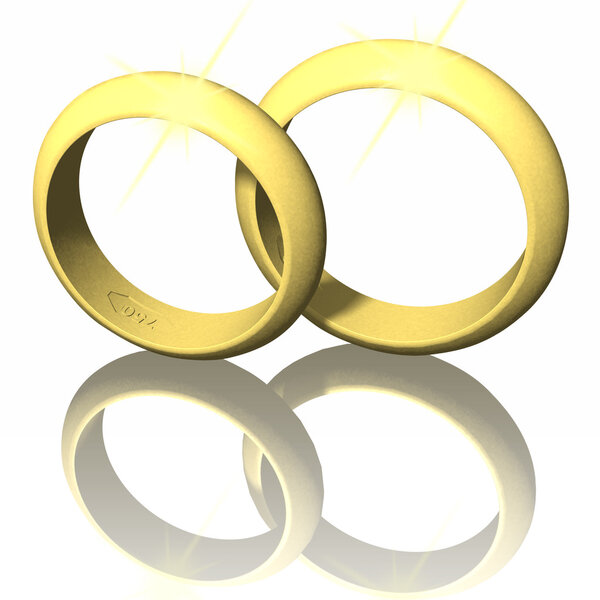 wedding rings white background