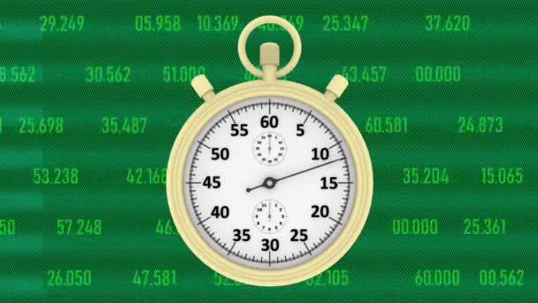 Video Ilustrasi Menghentikan Tugas Chronograph Pada Awalnya Mengukur Satu Menit — Stok Video