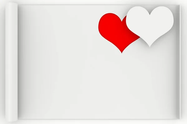 Ilustrace Láska Srdce Blahopřání Pozadí Prostor Pro Text Lásce Valentýna — Stock fotografie