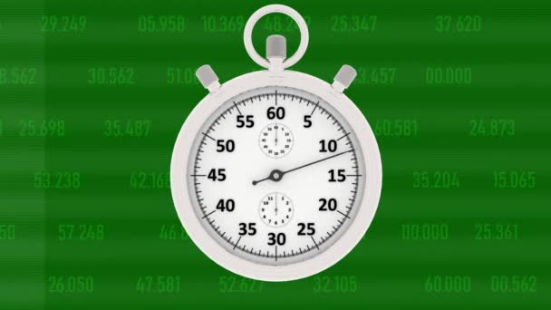 Des Vidéos Illustration Chronomètre Chronographe Début Mesure Une Minute — Video