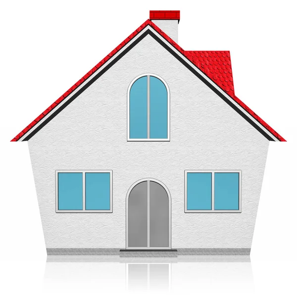 Illustratie Huis Huis Pictogram Geïsoleerd Witte Achtergrond — Stockfoto