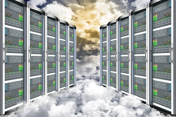 Illustration Server Computer Data Connection Storing Computer Data Applications — Stock Photo, Image