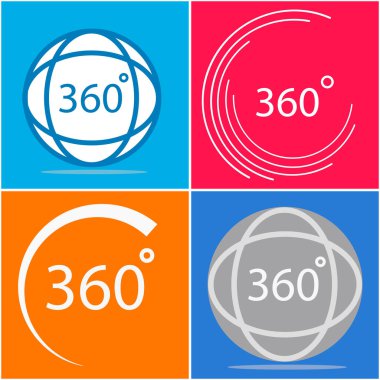 360 Derece Vektör Şablonu Tasarımı. eps10