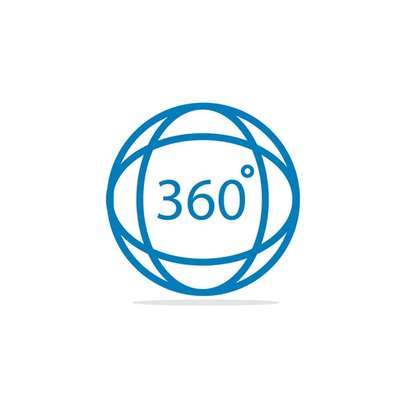 360 Graden Vectorsjabloon Ontwerp — Stockvector