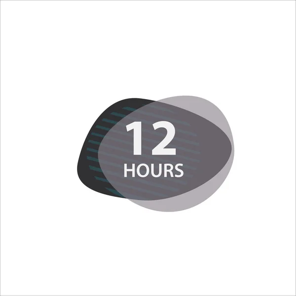 12, 24 ve 48 Saat Sevkiyat Düz Vektör Simgesi Ayarlandı. eps10