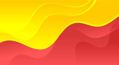 Soyut dalga kırmızı ve sarı arkaplan