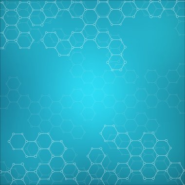 Modern bilim afiş. Dna ve nöronlar molekül yapısı