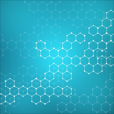Dna ve nöronlar yapısı molekül. Arka plan. Tıp, bilim, teknoloji. Vektör çizim tasarımınız için