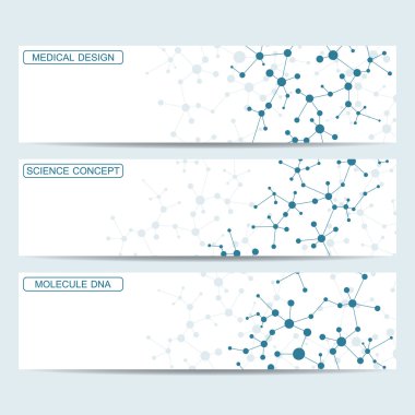 Modern bilim afiş. Dna ve nöronlar molekül yapısı