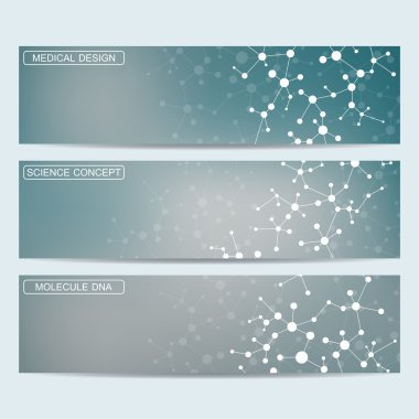 Modern bilim afiş. Dna ve nöronlar molekül yapısı