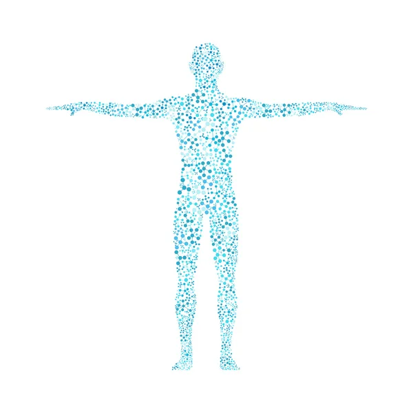 人类。结构分子的人。医学、 科学和技术。您设计的的科学矢量 — 图库矢量图片