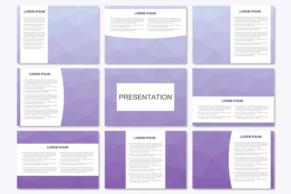 Satz moderner Präsentationsvorlagen im Format a4. abstraktes geometrisches Dreieck. Vektordesign-Illustration — Stockvektor