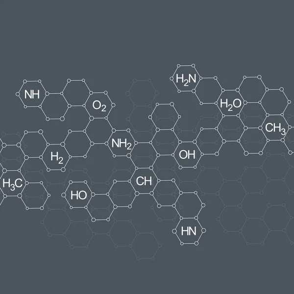 Estrutura molécula de DNA e neurônios. Fundo abstrato. Medicina, ciência, tecnologia. Ilustração vetorial para o seu design — Vetor de Stock