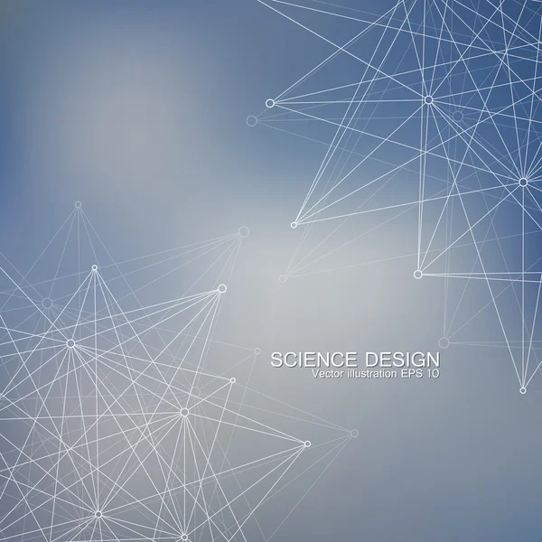 Estructura de la molécula de ADN y neuronas. Fondo abstracto. Medicina, ciencia, tecnología. Ilustración vectorial para su diseño — Vector de stock