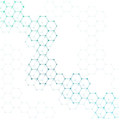 Dna ve nöronlar yapısı molekül. Arka plan. Tıp, bilim, teknoloji. Vektör çizim tasarımınız için