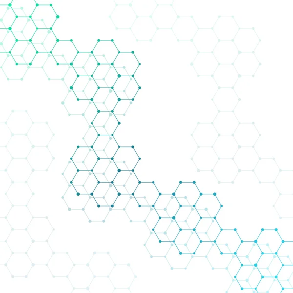 Struttura molecolare di DNA e neuroni. Sfondo astratto. Medicina, scienza, tecnologia. Illustrazione vettoriale per il tuo design — Vettoriale Stock