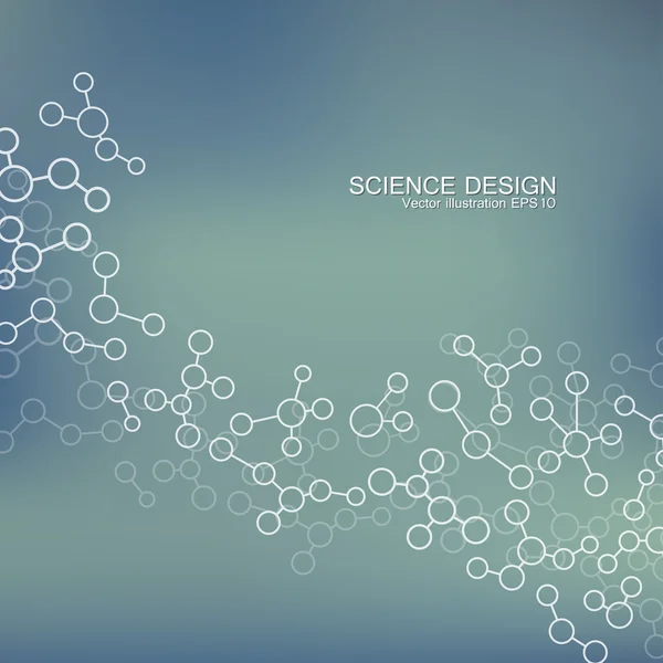 Structure molécule d'ADN et de neurones. Contexte abstrait. Médecine, science, technologie. Illustration vectorielle pour votre design — Image vectorielle
