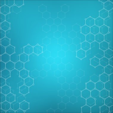 Dna ve nöronlar yapısı molekül. Arka plan. Tıp, bilim, teknoloji. Vektör çizim tasarımınız için