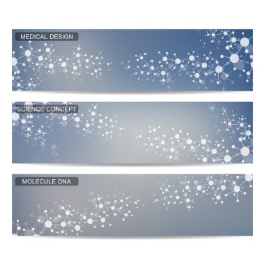 Modern bilim afiş. Dna ve nöronlar molekül yapısı