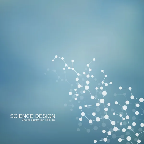 구조 분자 Dna 뉴런 추상적인 배경입니다. 의학, 과학, 기술입니다. 벡터 일러스트 레이 션 디자인에 대 한 — 스톡 벡터