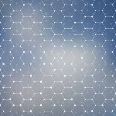 Bağlantı yapısı. Geometrik arka plan. Tıp, bilim ve teknoloji. Vektör çizim tasarımınız için.