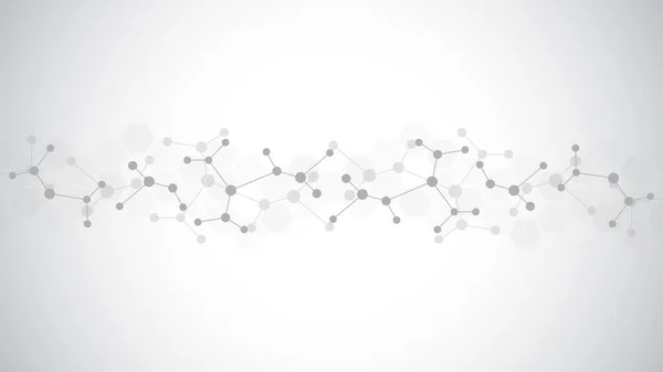 Abstrakter Hintergrund molekularer Strukturen. Moleküle oder DNA-Strang, Gentechnik, neuronales Netzwerk, Innovationstechnologie, wissenschaftliche Forschung. Technologie-, Wissenschafts- und Medizinkonzept. — Stockfoto