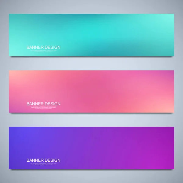 Blurred backgrounds for the banner design template. Colorful pattern, vibrant colors, fluid abstract, blended colours. — Vector de stock