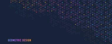 Üçgen şekilli geometrik desenli soyut vektör arkaplanı. Grafik tasarım ögesi.